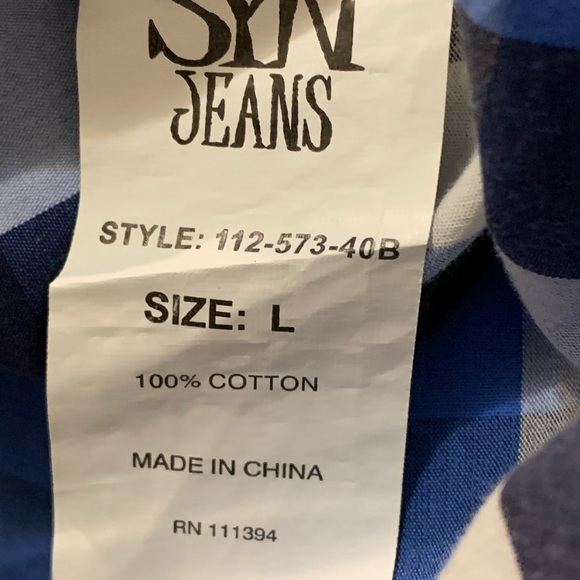 Syn Jeans Men’s Snap Front Shirt - Picture 11 of 16